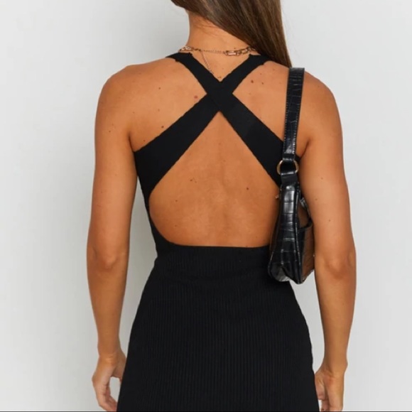 NWOT Beginning Boutique Ramona Cross Back Mini Dress - Picture 2 of 5